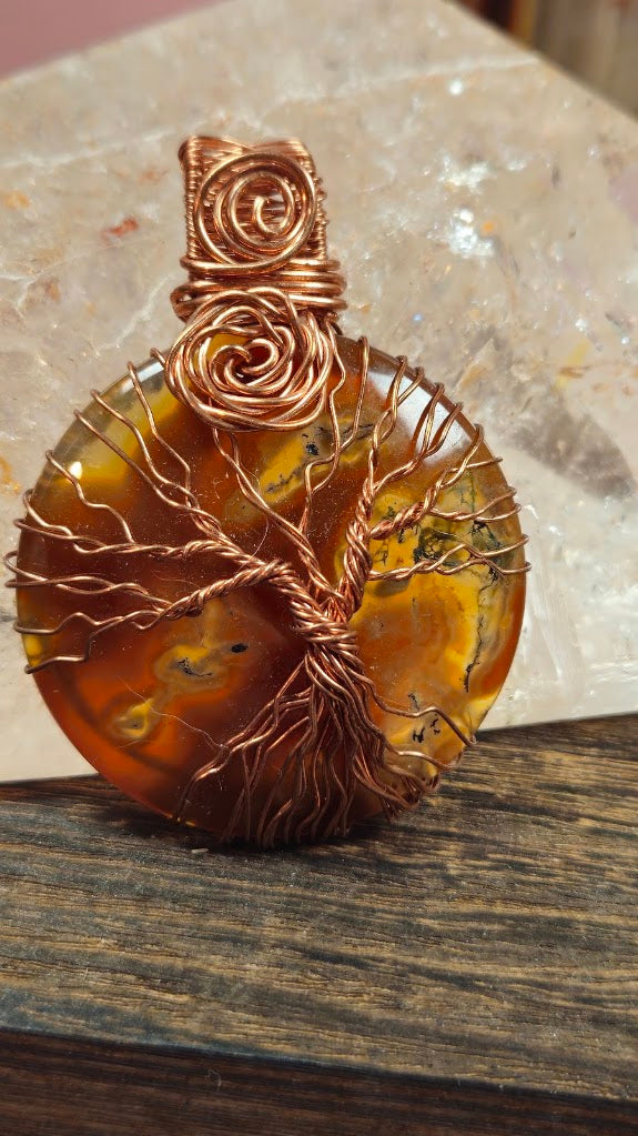 Carnelian Moss Agate Tree of Life