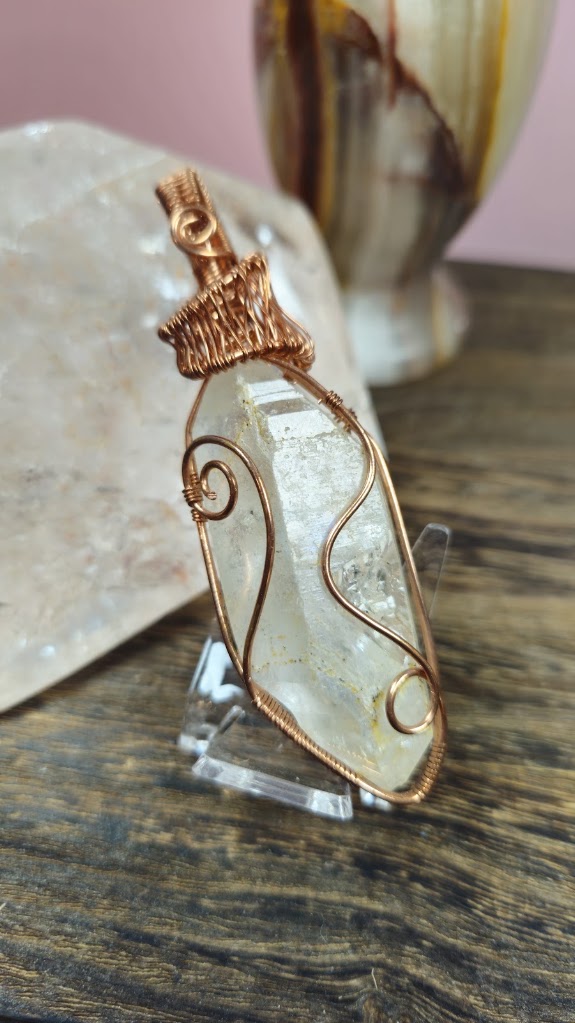 Double sided Quartz Pendant