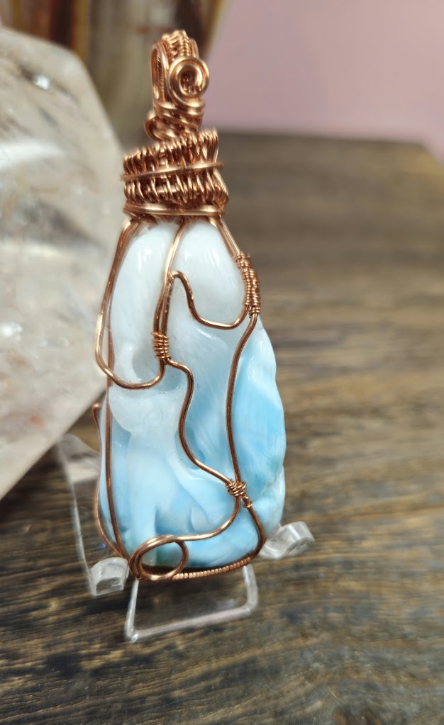Double sided Larimar 9 tail fox.