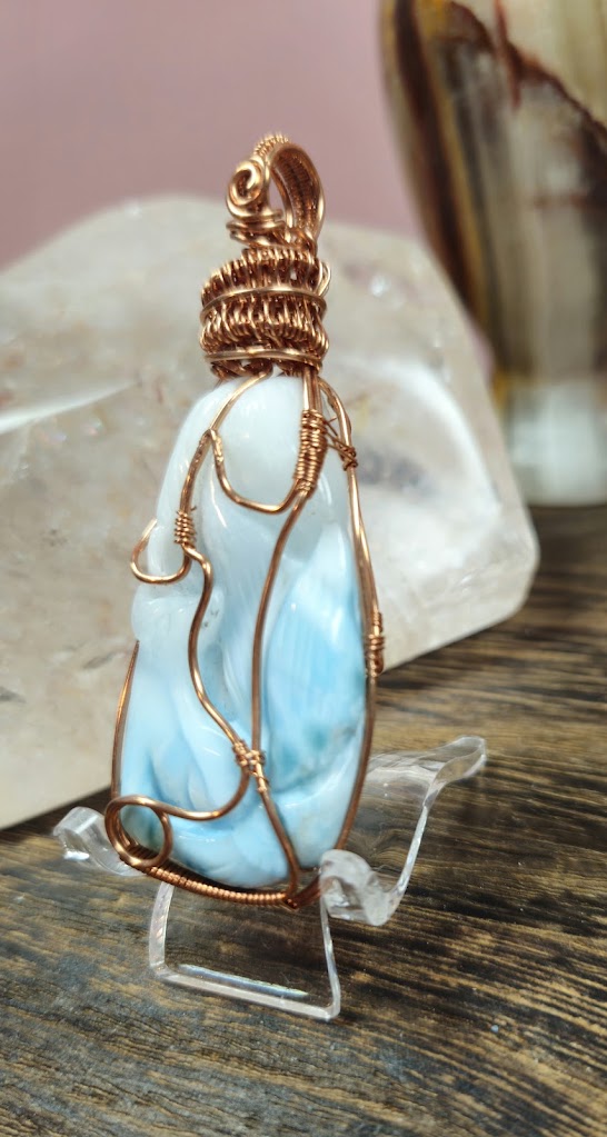 Double sided Larimar 9 tail fox.