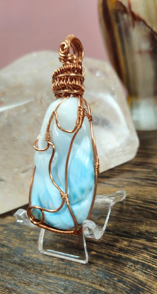 Double sided Larimar 9 tail fox.