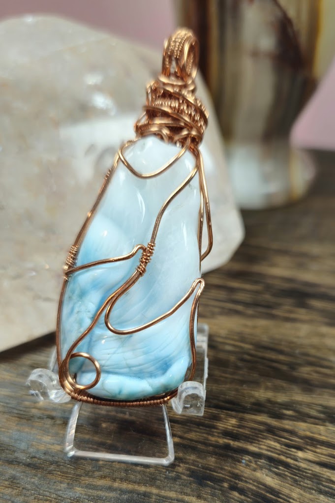 Double sided Larimar 9 tail fox.
