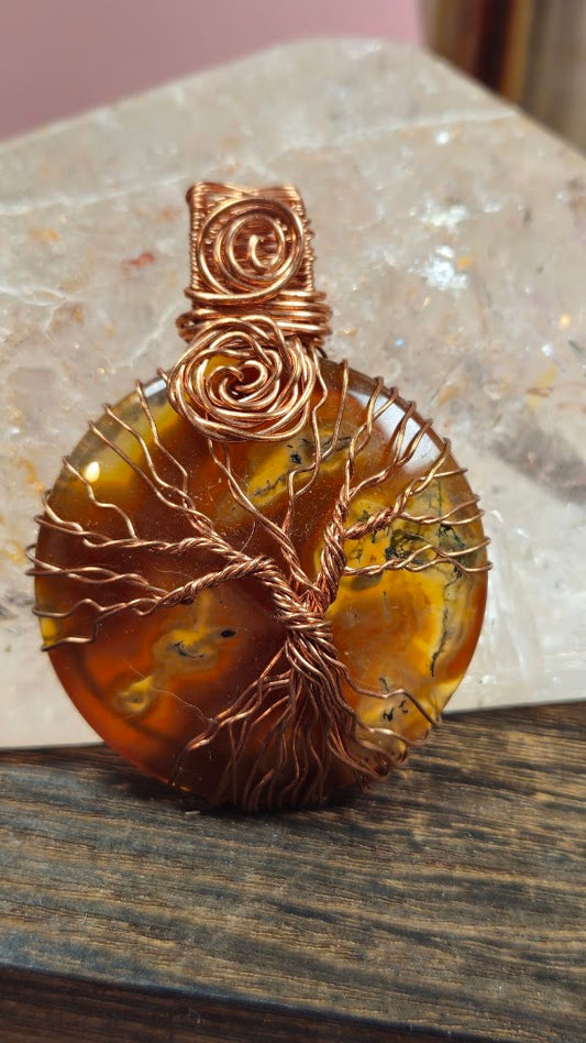 Carnelian Moss Agate Tree of Life