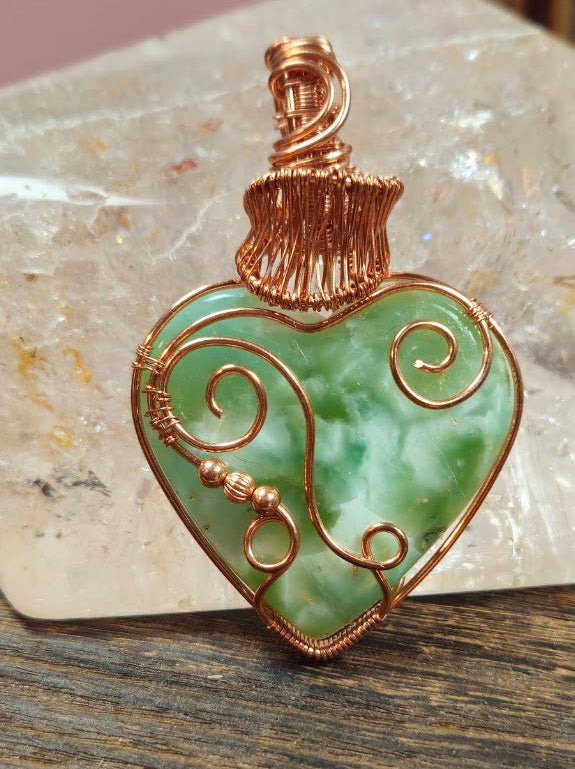 Green Aventurine Heart Pendant