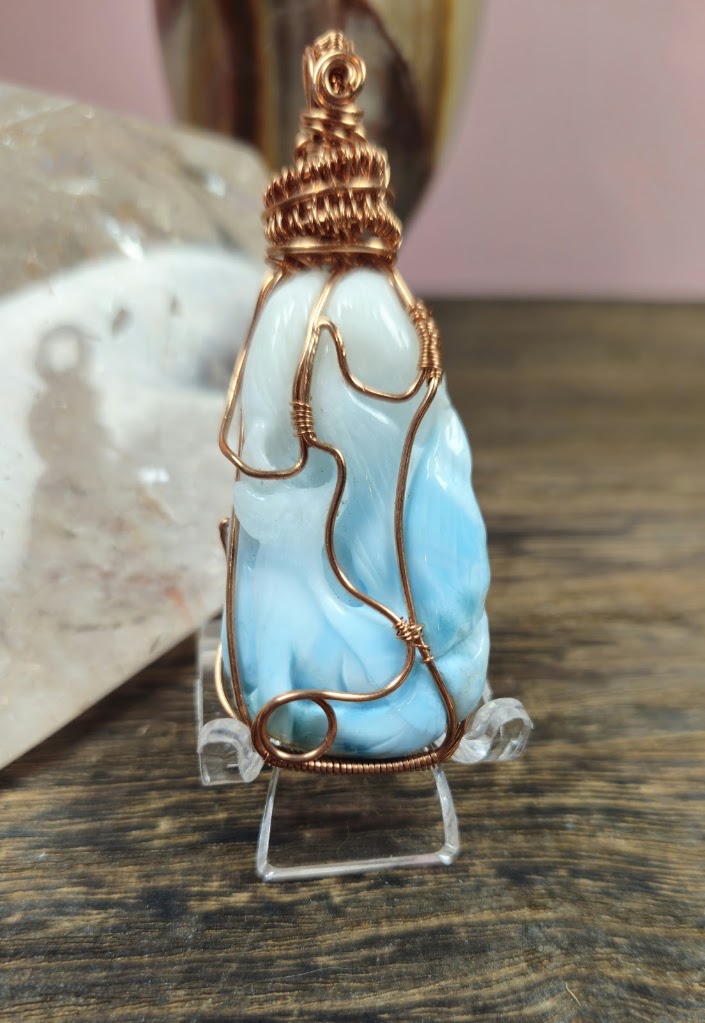Double sided Larimar 9 tail fox.
